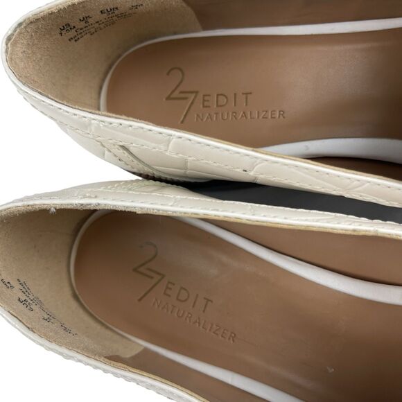 27 Edit Naturalizer Women's Beline Loafers 7.5M Leather Slip On Croc Embossed - Picture 11 of 12